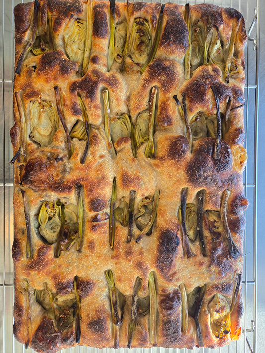 SOURDOUGH FOCACCIA (RECTANGLE PAN 12 CUT, ROUND 4 CUT)