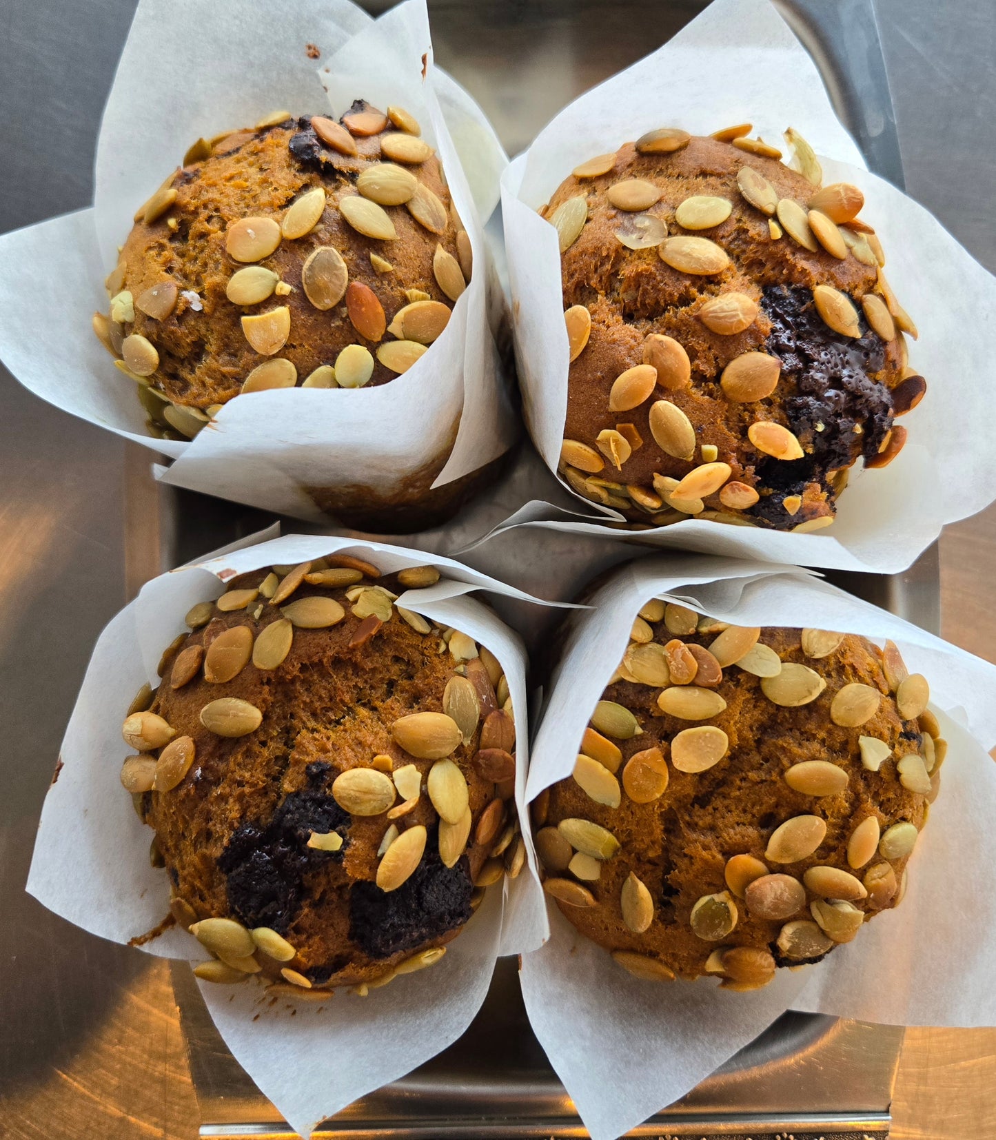 Pumpkin Muffin w/Chocolate Chips & Pepitas